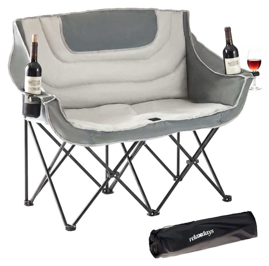 Relaxdays Camping Bank, faltbar, Tragetasche, Produktbild 