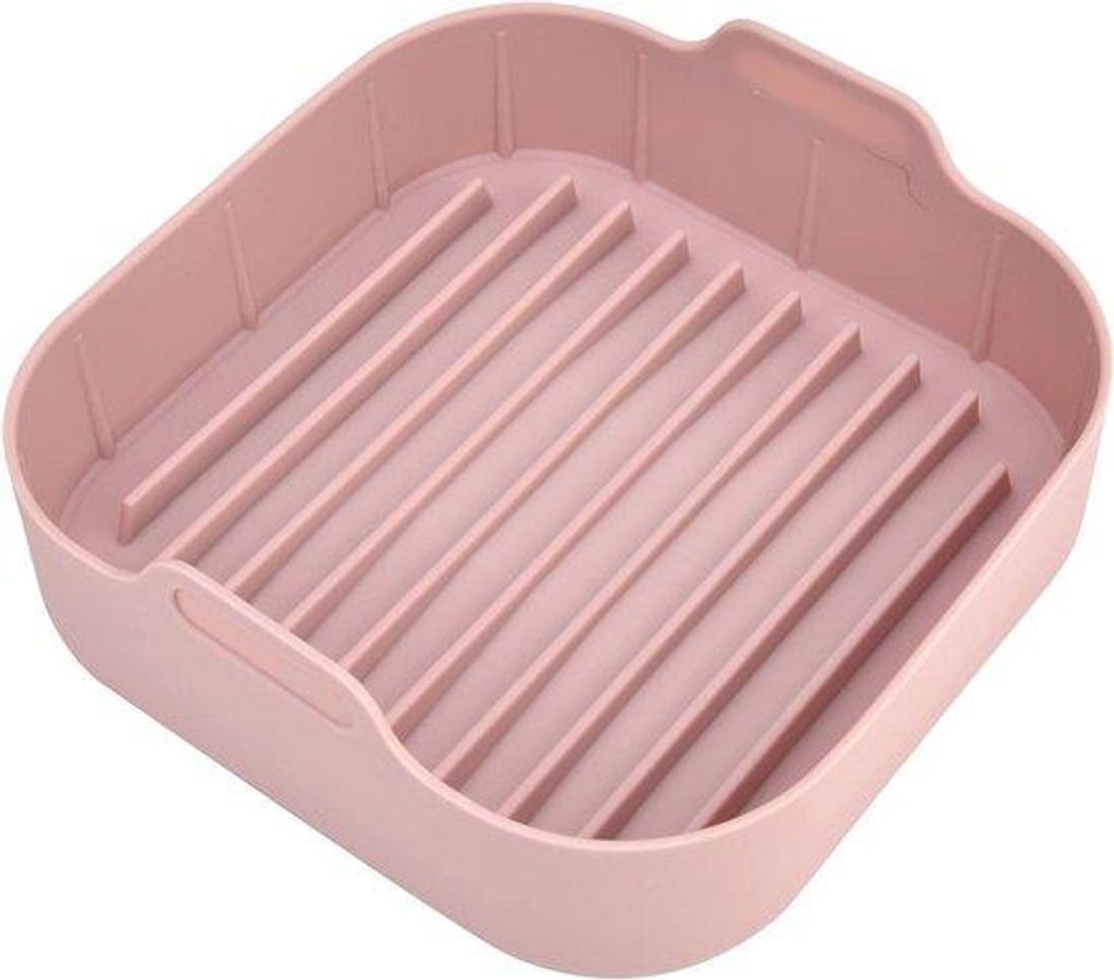 Silikonrechteckige Pad - Luftfritteuse Zubehör mit magnetronfähigem 10-Zoll-Pot - Abwaschbare Reis-Kochbeutel - Ersatz für Backpapierbeutel