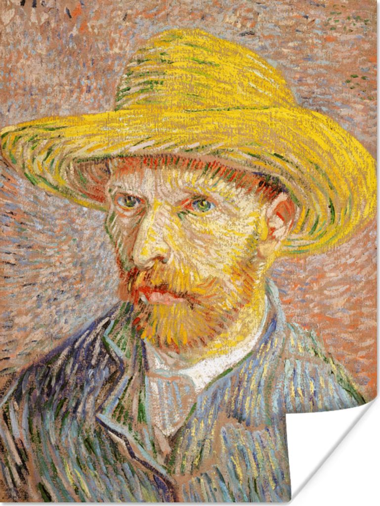 MuchoWow Poster Selbstporträt - Vincent van Gogh 30x40 cm - Wandplakat - Poster Kinderzimmer