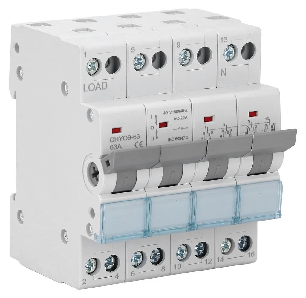 Disjoncteur inverseur de source 4P 63A pour rail DIN