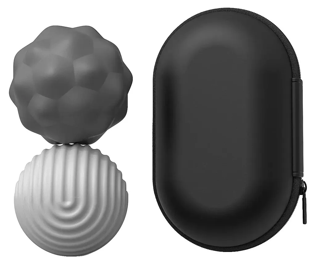 Balle d'exercice pour les mains grise anti-stress - Lot de 2 SoftGrip
