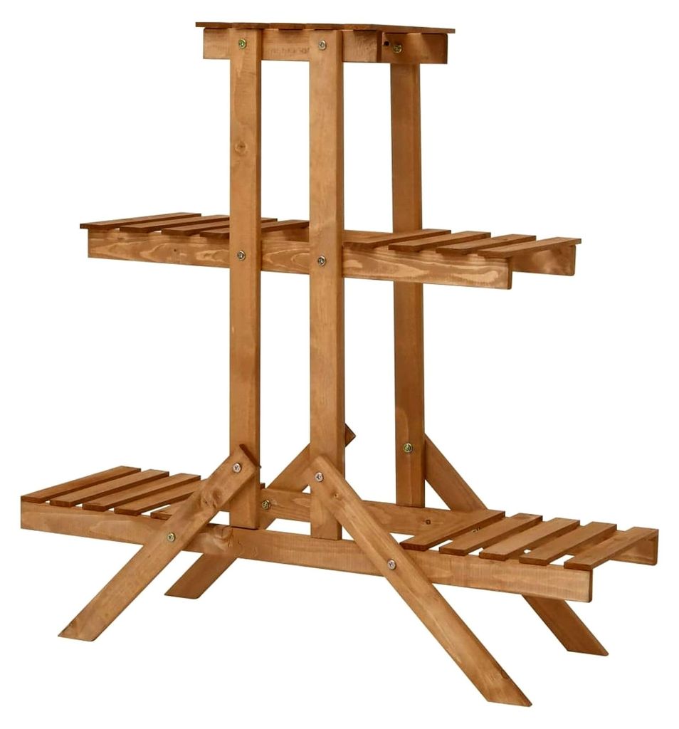 Blumenständer aus Tannenholz 83x25x83 cm