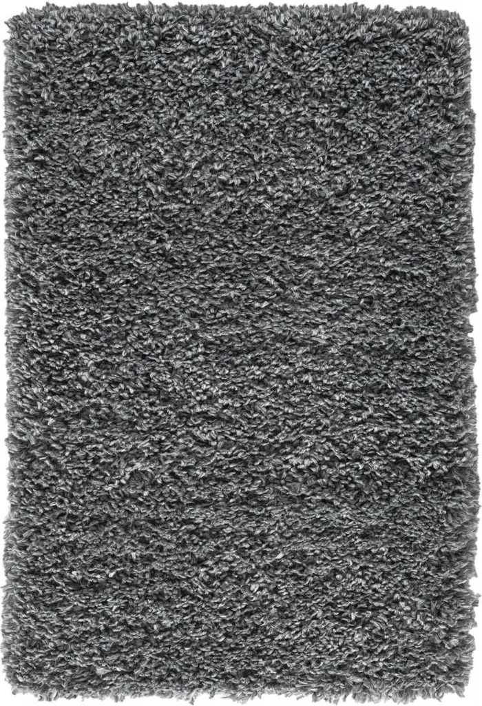Tapis Shaggy gris 120x180 cm - Tapis de chambre doux et confortable
