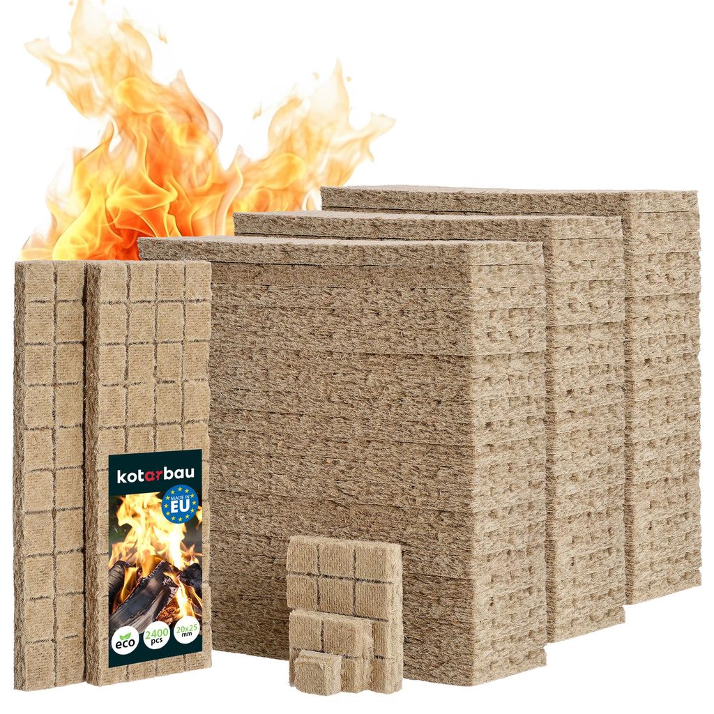 KOTARBAU® 2400 Stuks Aanmaakblokjes voor Open Haard - Productafbeelding 