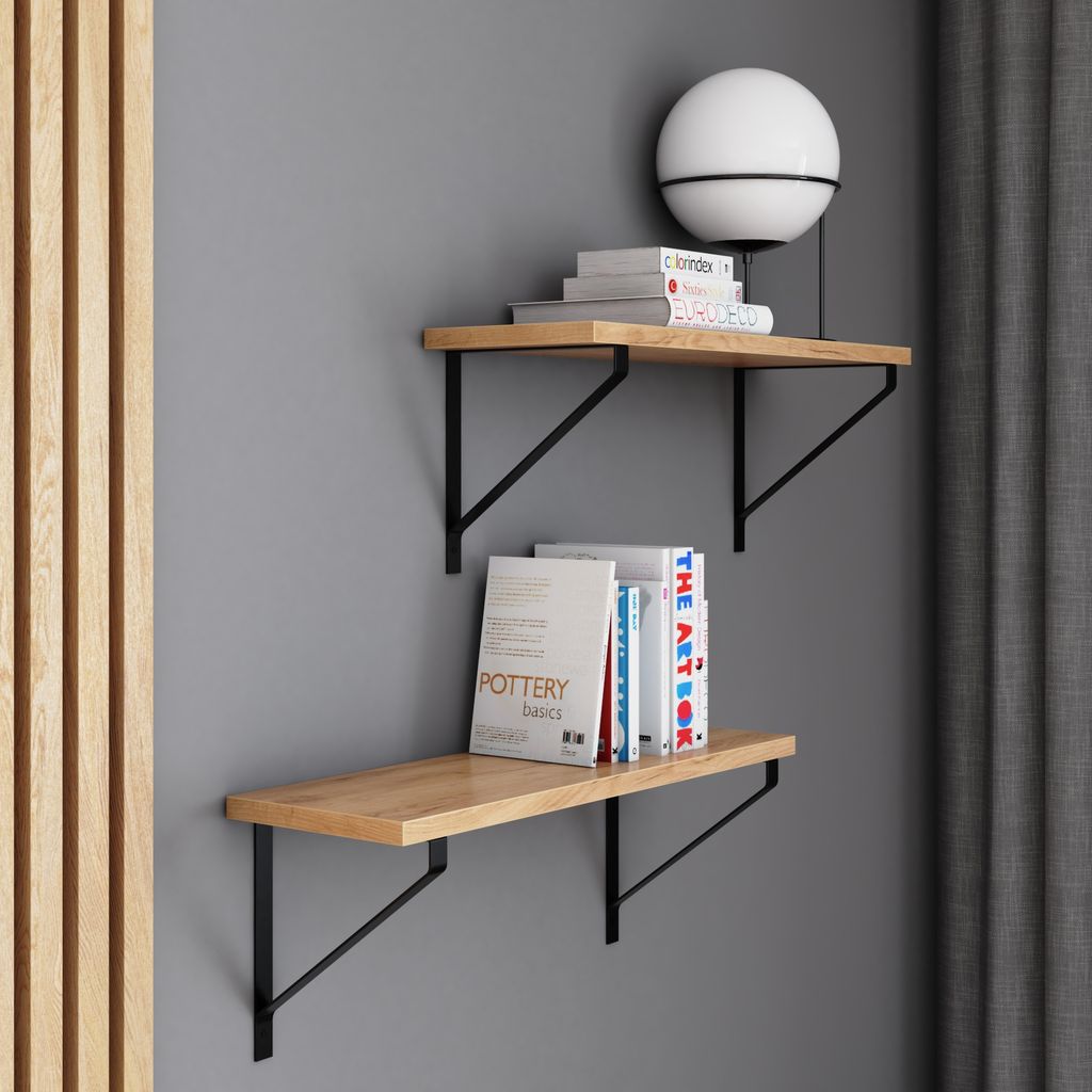 AKKE Gold Craft Hängeregal GINO-II modern LOFT-style LxB: 80x20 cm