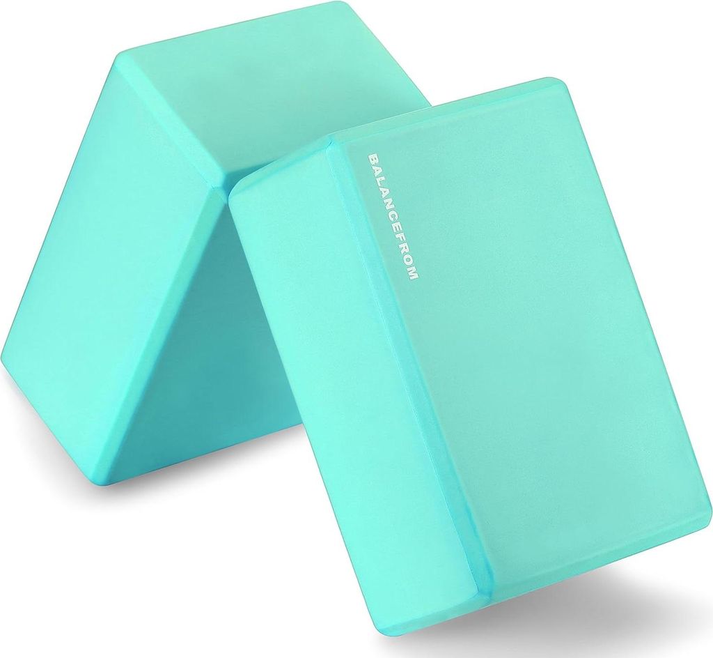 Fitvids Set mit 2 hochdichten Yoga-Blöcken, je 22,9 x 15,2 10,2 cm, Paar, mehrere Farben