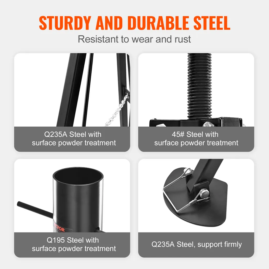 Support de Stabilisation Caravane Réglable, Trépied Pliable de 1,45 m