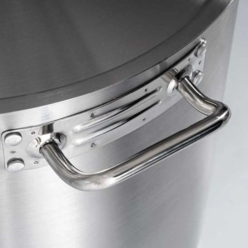 Marmitta Alta 2,5 Litri Ø 160mm Inox 18/10 con Coperchio Professionale - 4