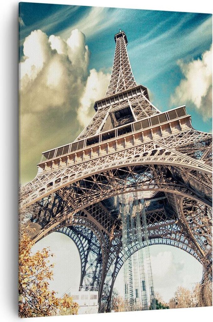 Bild auf Leinwand - Leinwandbild - Einteilig - Eiffel technik europa frankreich - 70x100cm - Wand Bild - Wandbilder - Leinwanddruck - Wanddekoratio...