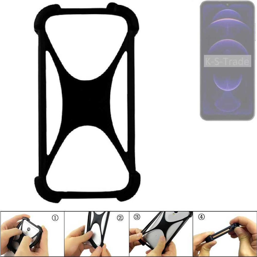 K-S-Trade Handy-Hülle Schutz-Hülle kompatibel mit Hotwav Note 13 Silikon Bumper TPU Softcase Smartphone Stoßschutz, schwarz