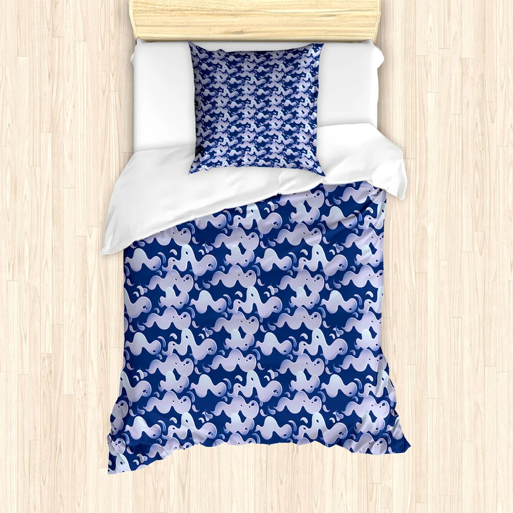 Set Letto Singolo ABAKUHAUS 135x200 Nuvole Ipoallergenico Viola