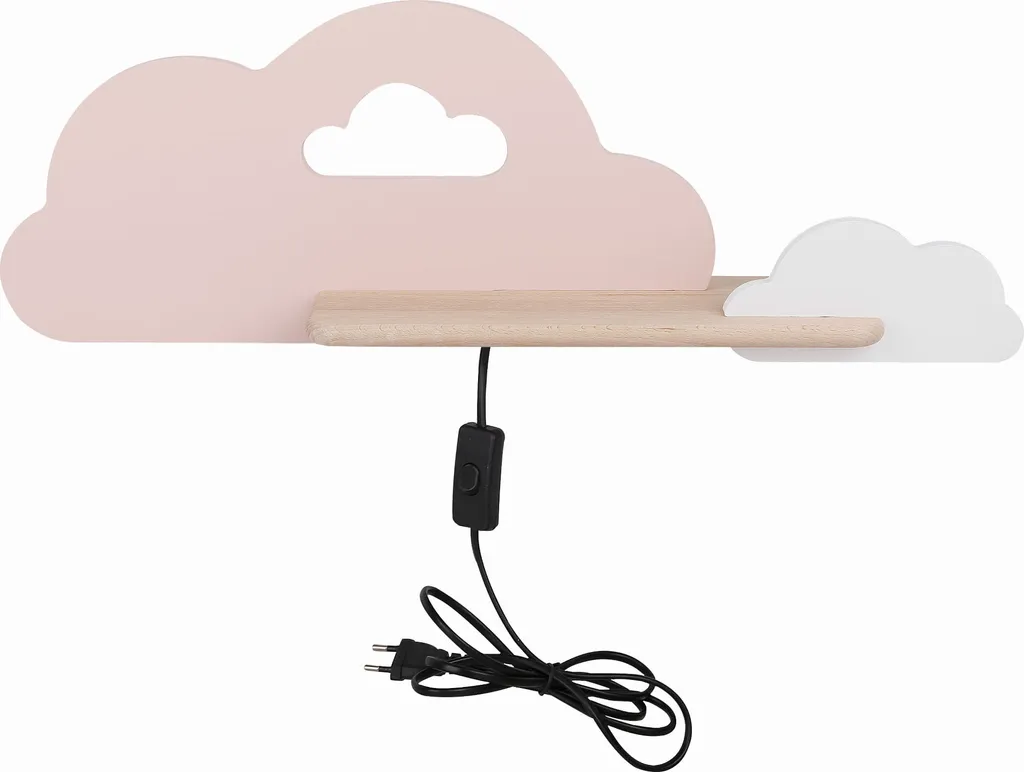 Applique murale LED design CLOUD en métal blanc, éclairage encastré