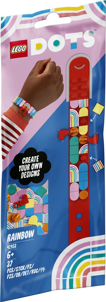 LEGO DOTS Tęczowa bransoletka z zawieszkami, Zestaw do Zdjęcie produktu 