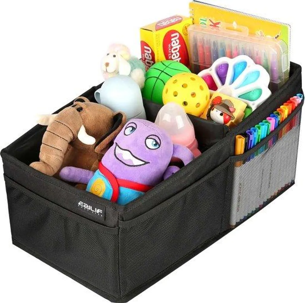 Rangement dossier de siège auto noir en PVC 600D à 10 filets pratiques