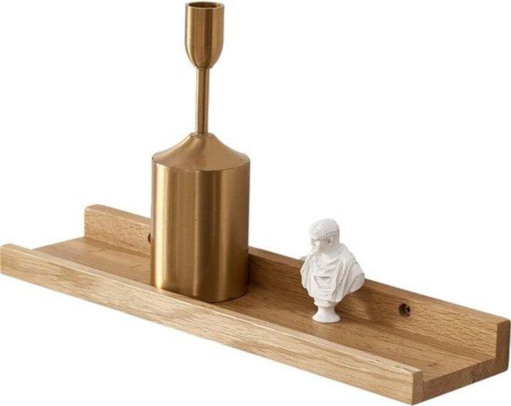 Massieve eiken wandplank, 30 cm, kruidenrek, houten hangplank, ideaal voor woon- und Schlafbereich