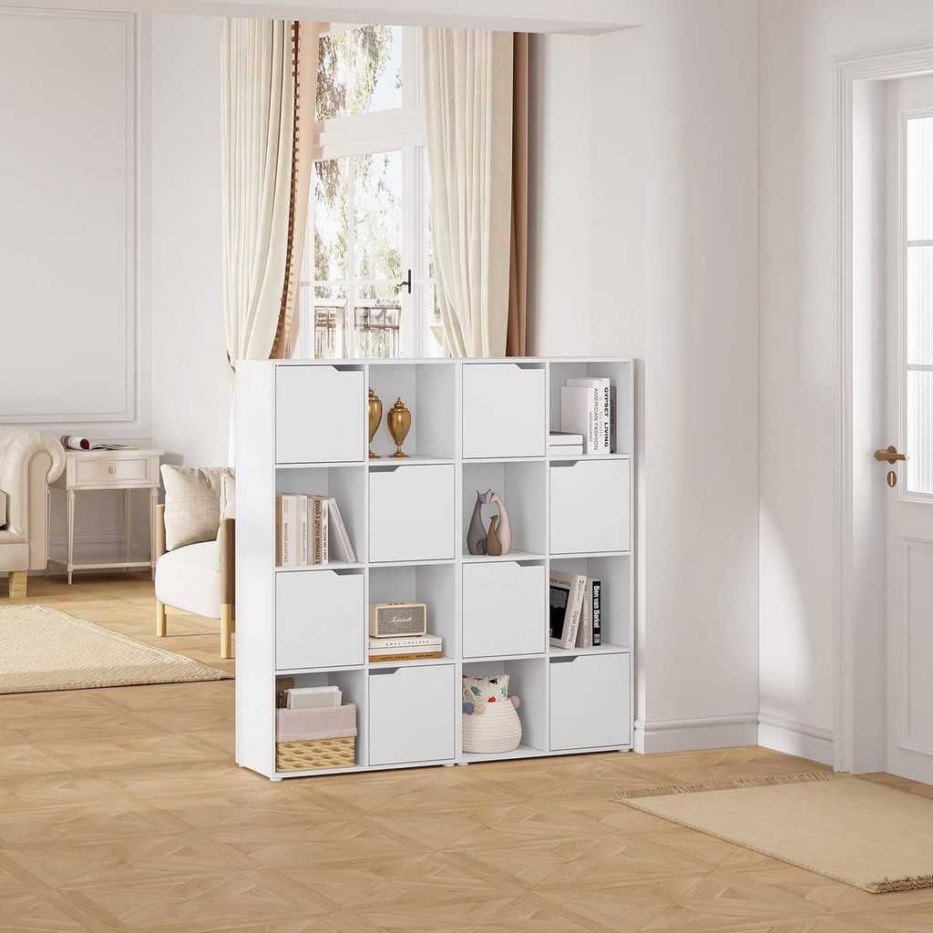 WOLTU Bücherregal mit 8 Fächern 4 Türen, Würfelregal , Produktbild 2