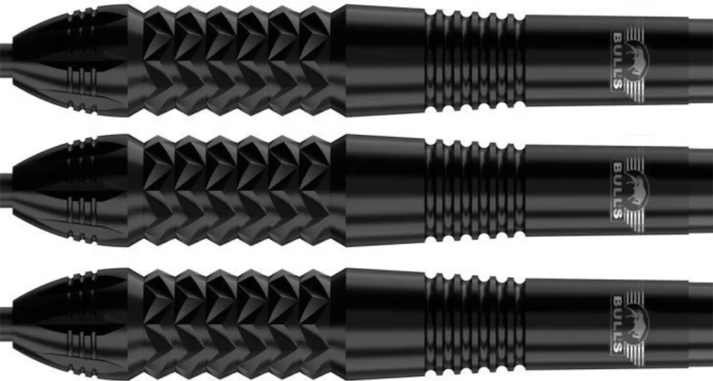 Bulls Caliber Black 90% Wolfram Steeldarts 22g : Fléchettes de Précision