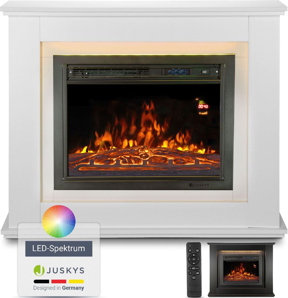 Juskys Elektrokamin 1000 / 2000 W - Standkamin mit Heizung, Produktbild 1