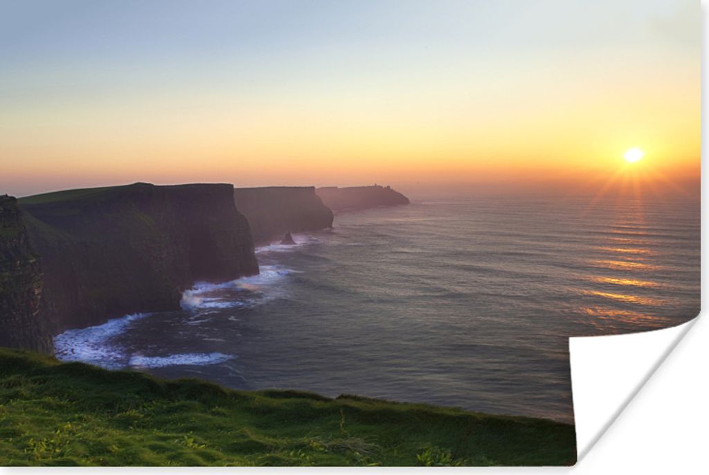 MuchoWow Poster Sonnenaufgang an den Cliffs of Moher in Irland 40x30 cm - Plakate für die Wände - Poster Wohnzimmer