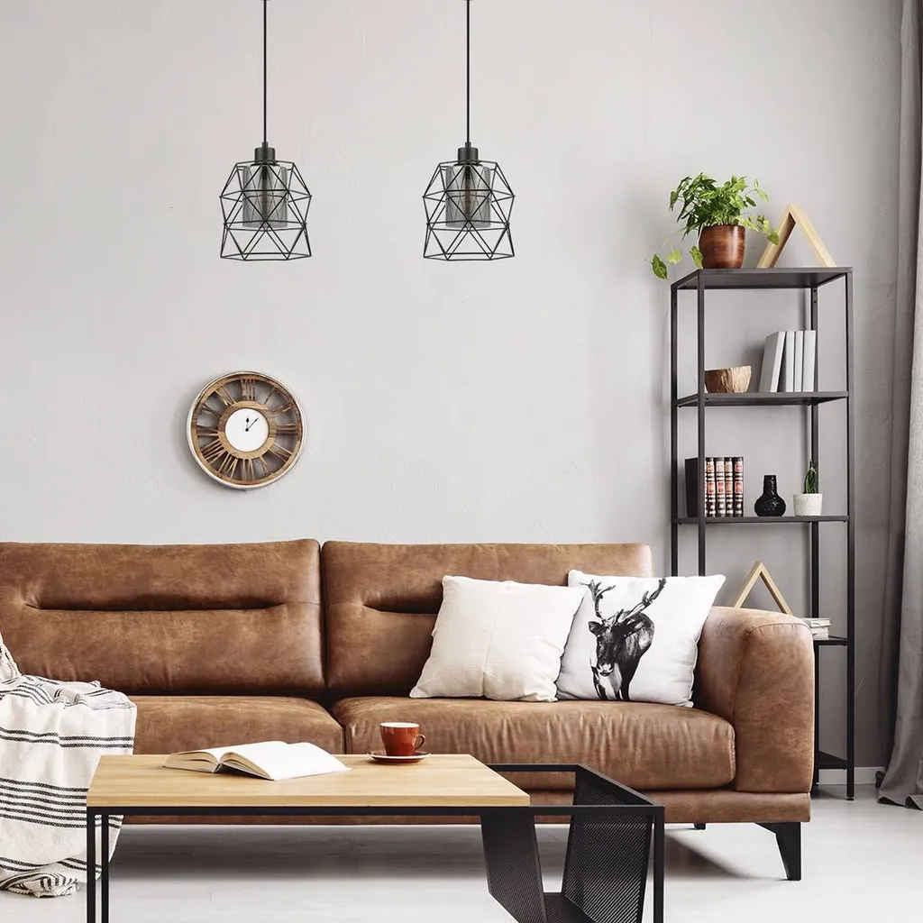 Suspension Noire Mate E27 Emrys 72111 : Solution Éclairage Intérieur Chic - 6