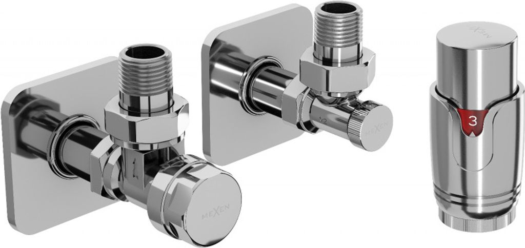 Mexen G00 Thermostat-Set Eckig mit Abdeckung S, Chrom - W901-900-909-01
