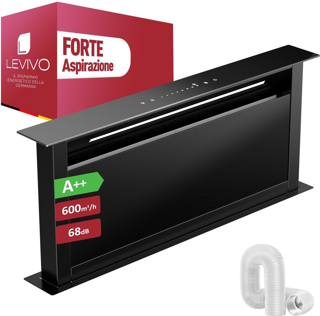 LEVIVO A++ cofano aspirante downdraft 90 cm ricircolo e Immagine del prodotto 