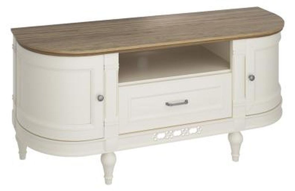 Holz Kommode Sideboard Kommoden Wohnzimmerschrank 135cm Low Boards Antik Stil