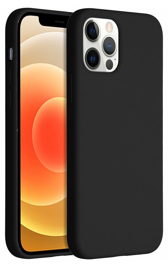 Accezz Liquid Silikoncase iPhone 12 (Pro) - Schwarz Produktbild 