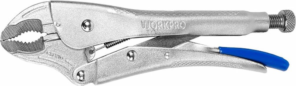 Schraubzwinge mit gebogenen Backen Workpro Cr-Mo, 180 mm (7 Zoll)