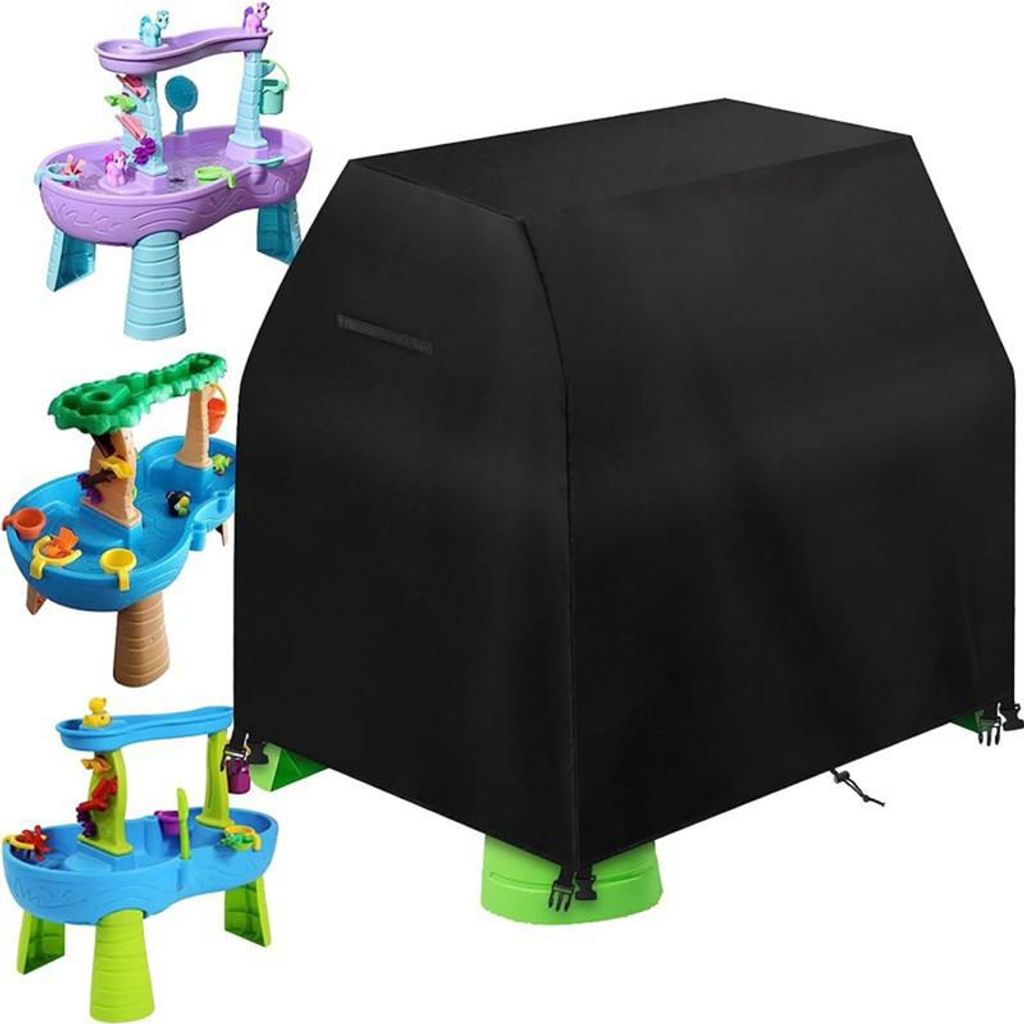 Wasserspieltisch Abdeckung 420D Oxford Polyurethanwasserdicht 104×64×84 cm mit Druckknöpfen & Zugband Outdoor Schutz für Kinder Sand- und Wasse...