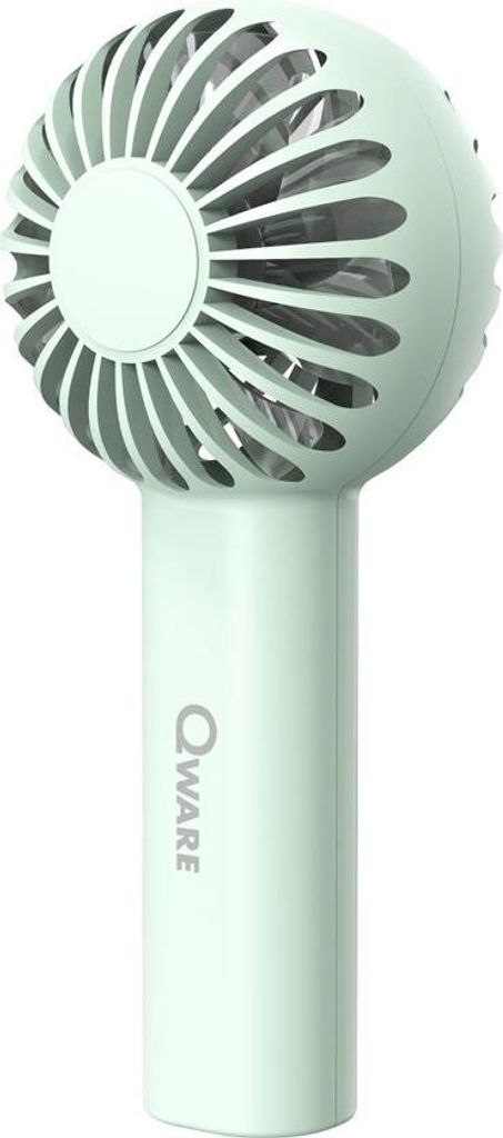 Qware Tragbarer Handventilator – Mini-Fan mit Akku, USB-C & Trageschlaufe Grün