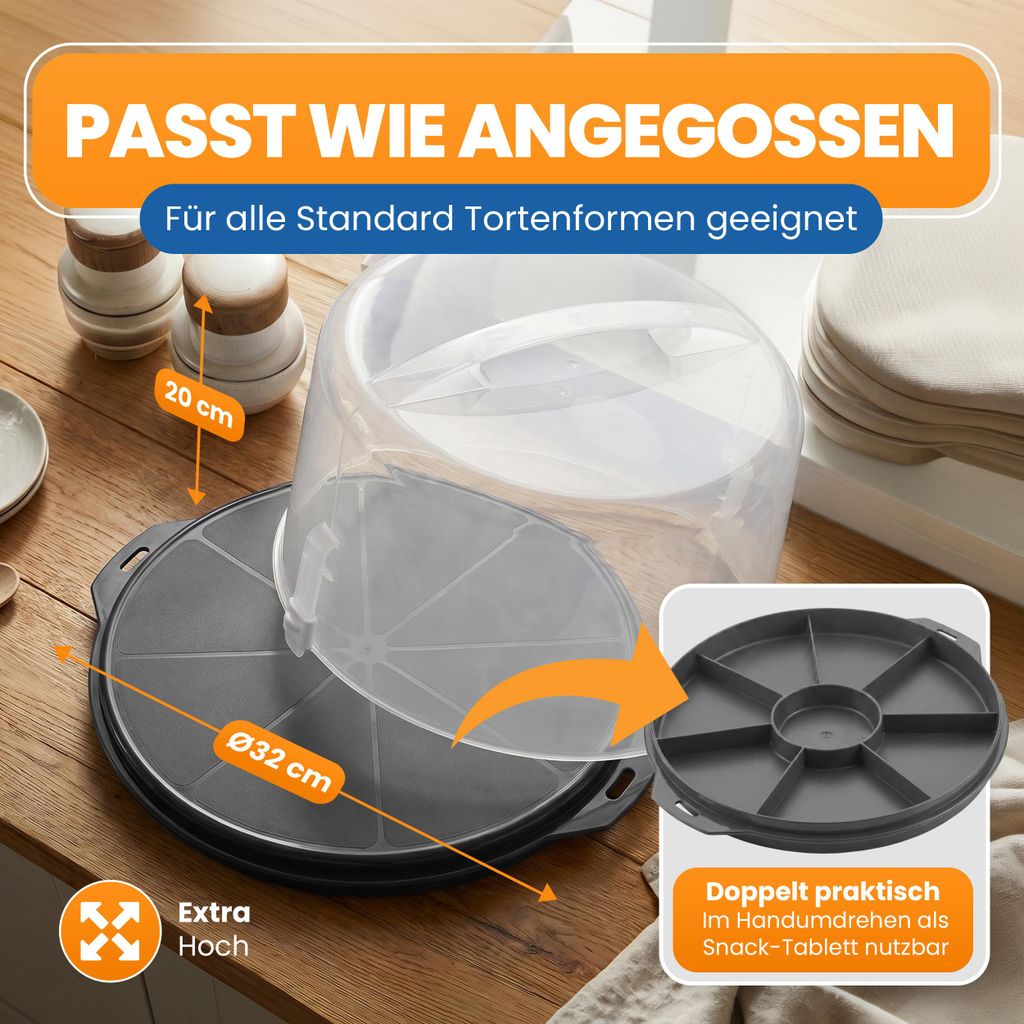 Tortenhaube hoch Ø 32 cm EUROHOME® Tortenbutler