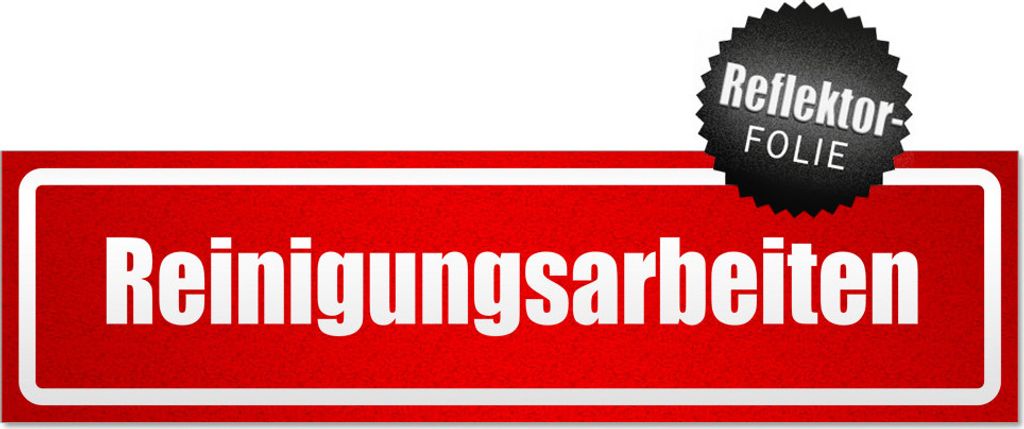 Reinigungsarbeiten invertiert Magnetschild Schild magnetisch