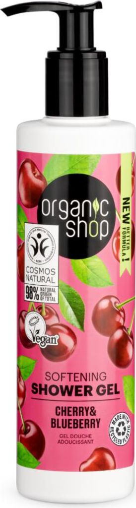 Organic Shop - Duschgel Kirsche & Blaubeere - Erfrischend und feuchtigkeitsspendend - 280 ml - 1 Stück