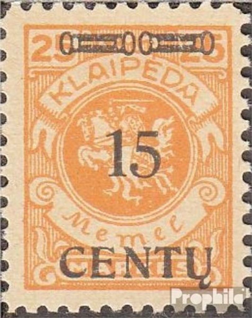 Briefmarken Memelgebiet 1923 Mi 170 Type B I gestempelt Aushilfsausgabe