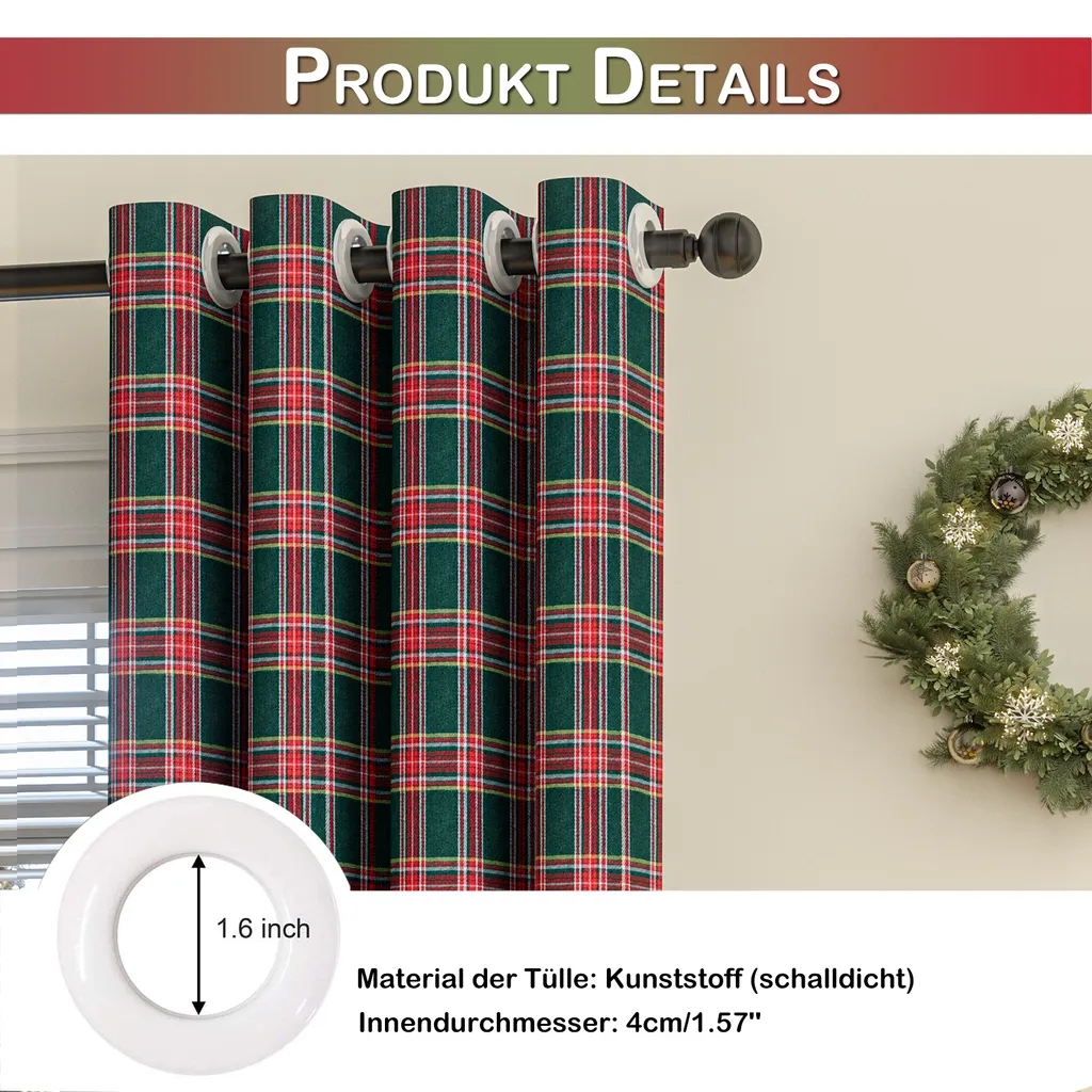 GC GAVENO CAVAILIA Tende con occhielli in finta seta per soggiorno, 100% poliestere, con occhielli nella parte superiore, completamente foderate, color foglia di tè, 228 x 228 cm