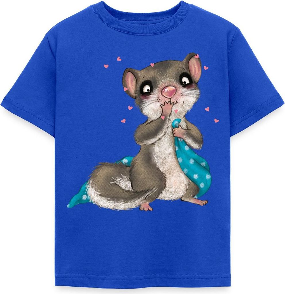 Spreadshirt Der kleine Siebenschläfer Schnuffeldecke Mit Herz Kinder T-Shirt, 98/104 (3-4 Jahre), Royalblau