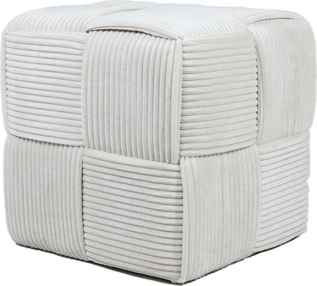 Pouf carré en tissu 42,5 cm Wiki WIKI - Siège d'appoint moderne et déco