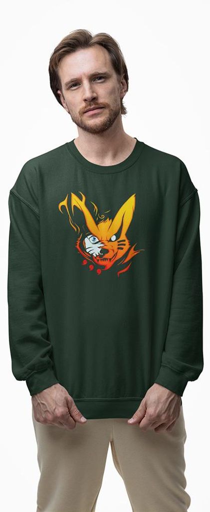 D&B Design Uni Pullover SWAN00006 Naruto Waldgrün-Größe S