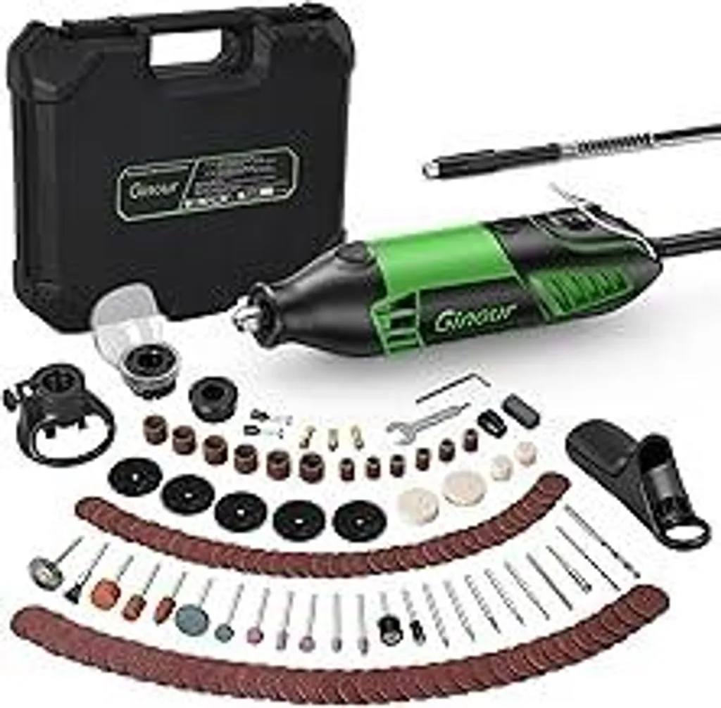 Ginour 200W Utensile Rotante Professionale con 129 Accessori Multifunzione