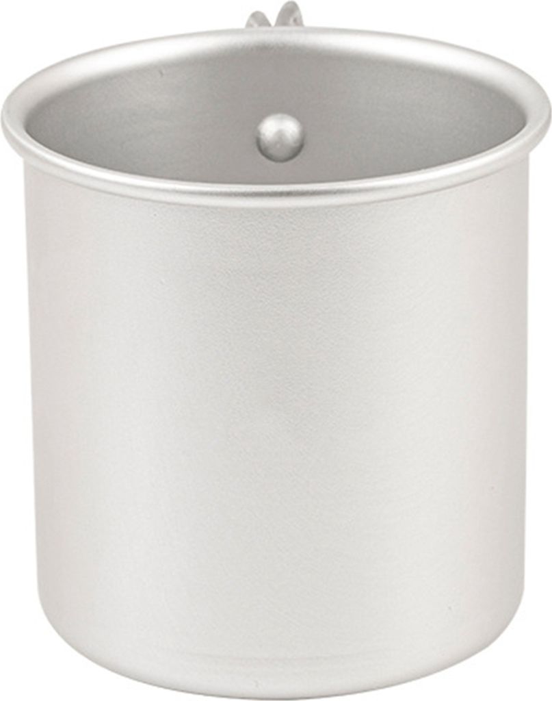 Camping Cup Aluminiumlegierung Klappgriff tragbarer Outdoor -Becher zum Wanderfischen Silber