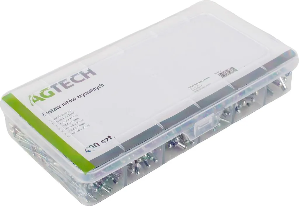 Rivets à tête fraisée assortis 2.4x6 à 4.8x10 mm - Coffret de 400 pièces