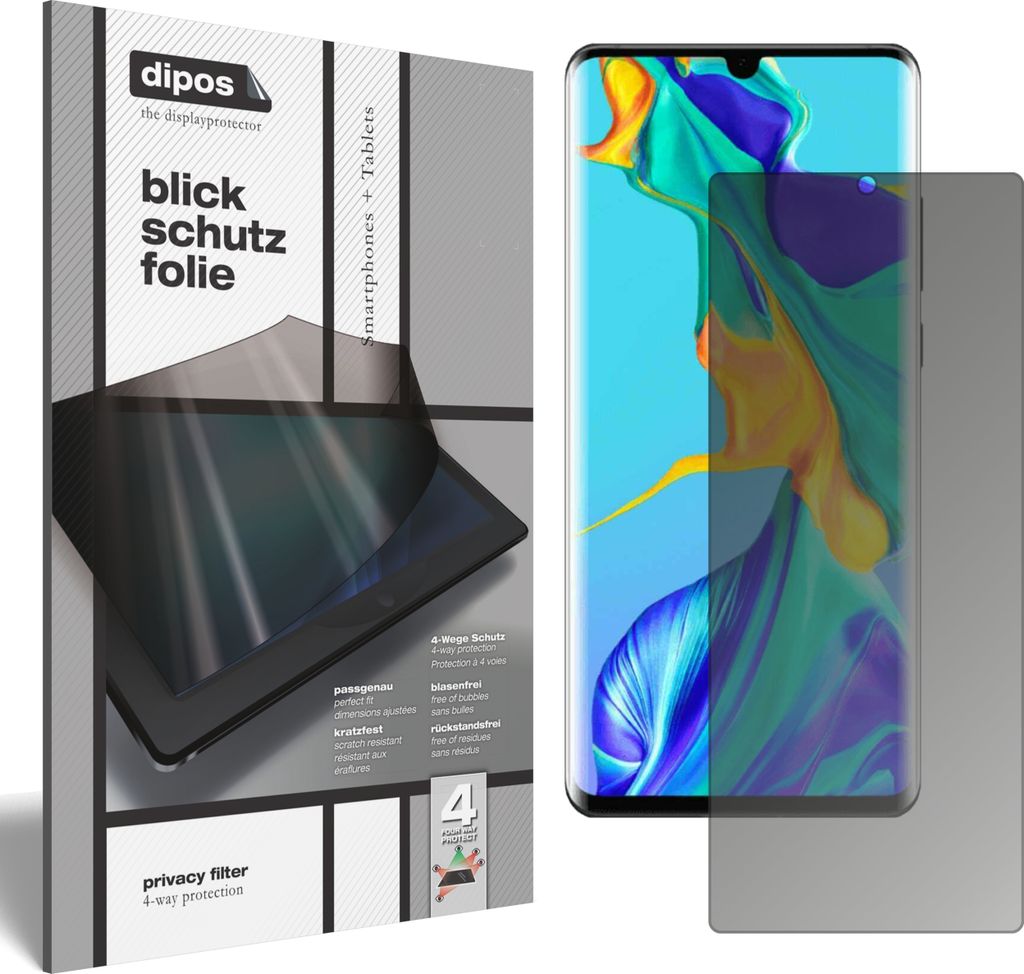Blickschutzfolie für Huawei P30 Pro (2020) matt Schutzfolie Folie Display Schutz dipos