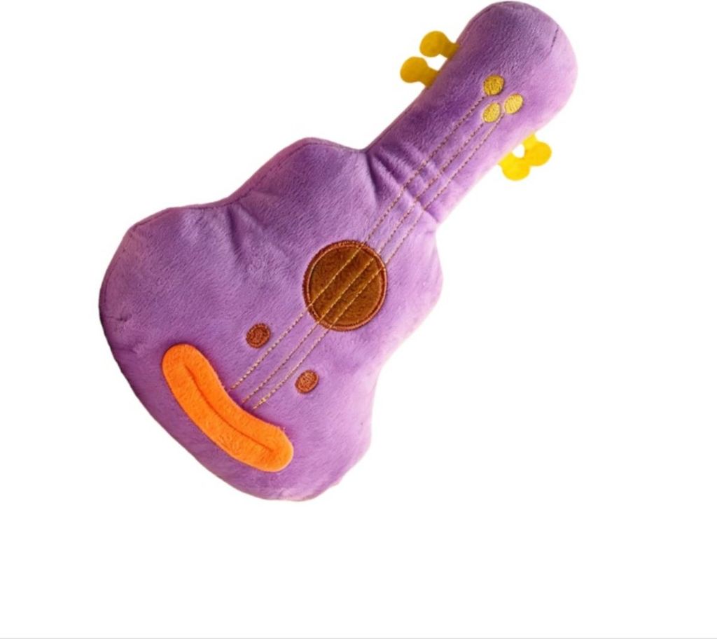 INF Plüsch Musikinstrument Pipa Hundespielzeug - Interaktives Quietschspielzeug