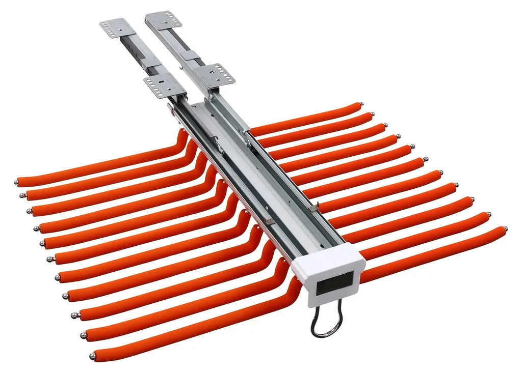 Cintre porte-pantalons multiple orange, organisateur de placard fixe