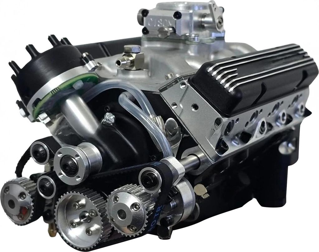 V8-Motormodell, Harzstatue mit V8-Small-Block-Motor, Miniatur-V8-Motorfigur, Sammlergeschenk für Erwachsene, Autoliebhaber