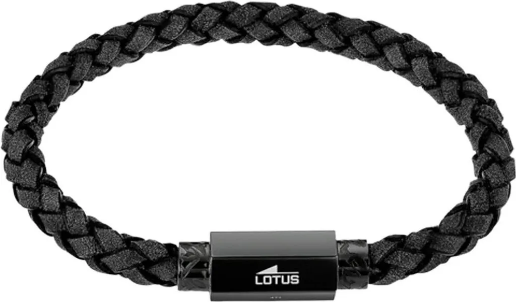 Bracelet Homme Lotus LS2381-2/1 Design Double Matière Acier Noir