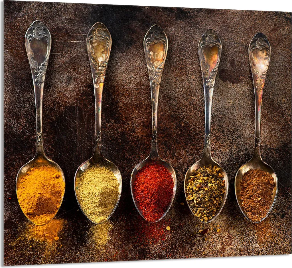Paraschizzi Vetro Temperato 65x60 Spezie - Protezione Cucina e Tagliere