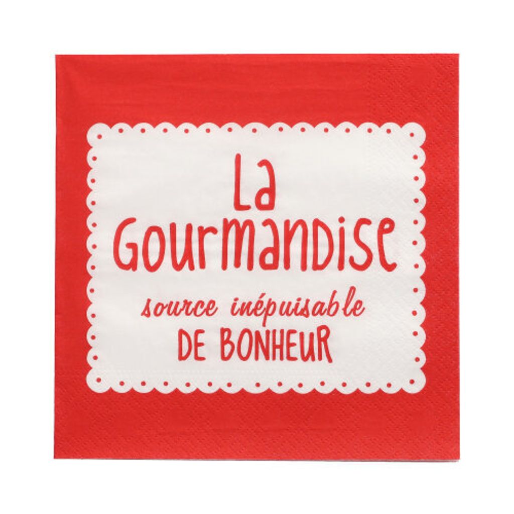 12x PAPSTAR 20 Servietten, 3-lagig 1/4-Falz 33 cm x 33 cm rot "La Gourmandise" | Unbekannte Einheit (20 Stück)
