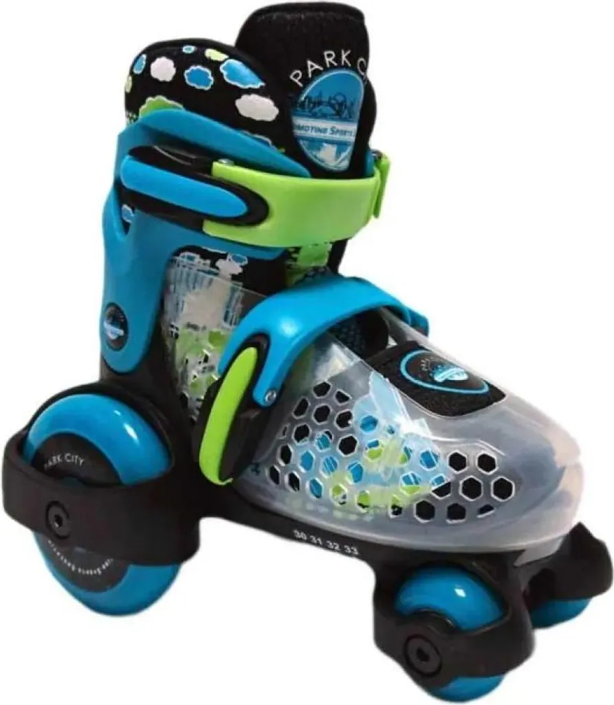 Park City Baby Patins à roulettes Quad Bleu EU 30-33 pour Enfants